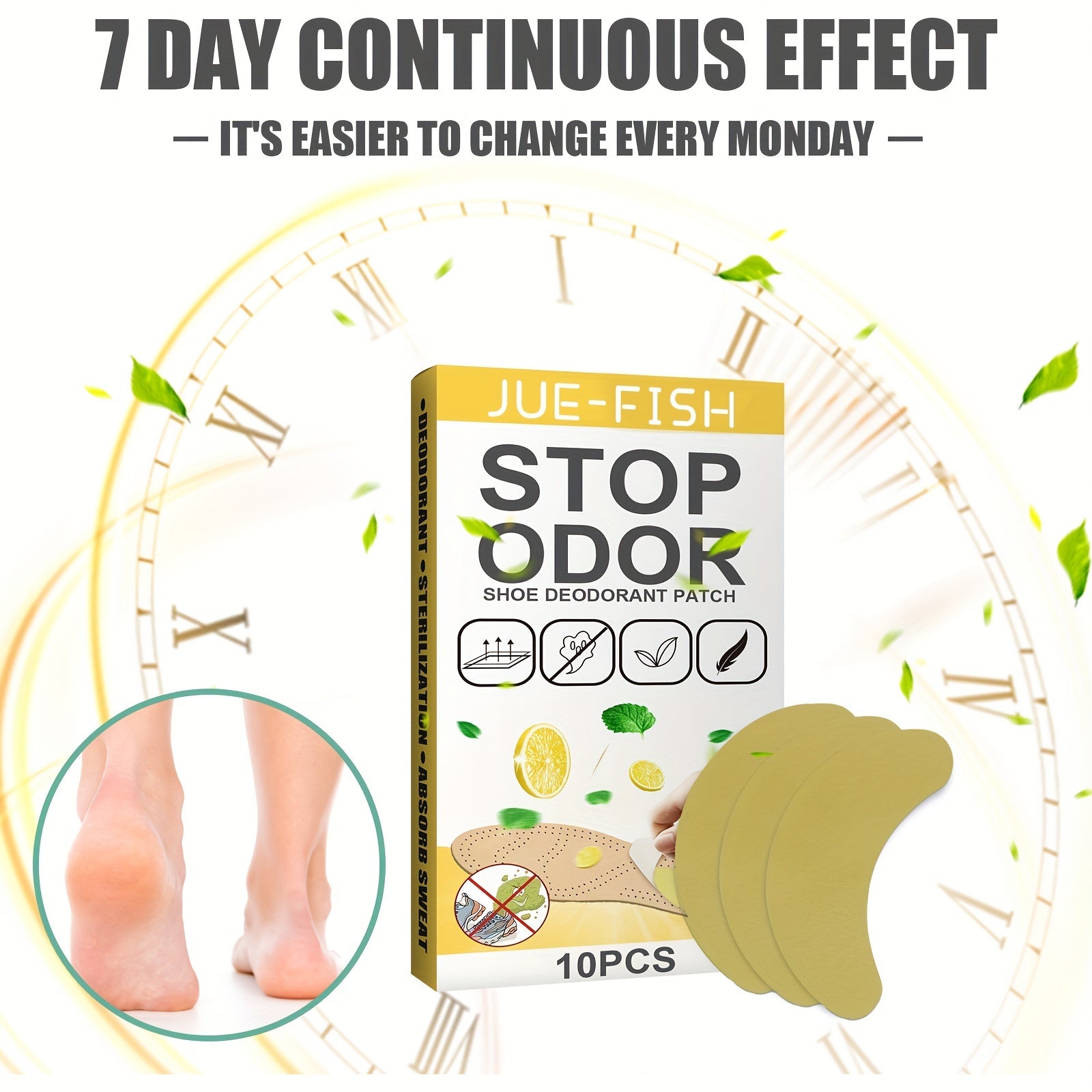 Shoe Deodorant Stickers Fresh & Odor Resistant Anti foot Odor Foot Sweat Insole