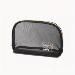 Mesh Makeup Storage Bag Transparent Travel Toiletry Wash Bag
