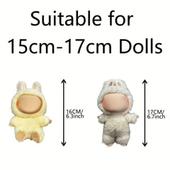 Stylish LABUBU Doll Clothes for 15 01 16 Doll Crochet Outfit