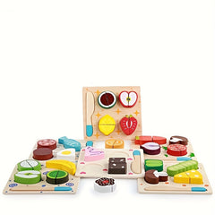 Wooden Vegetables Fruits Cut Kitchen Toys