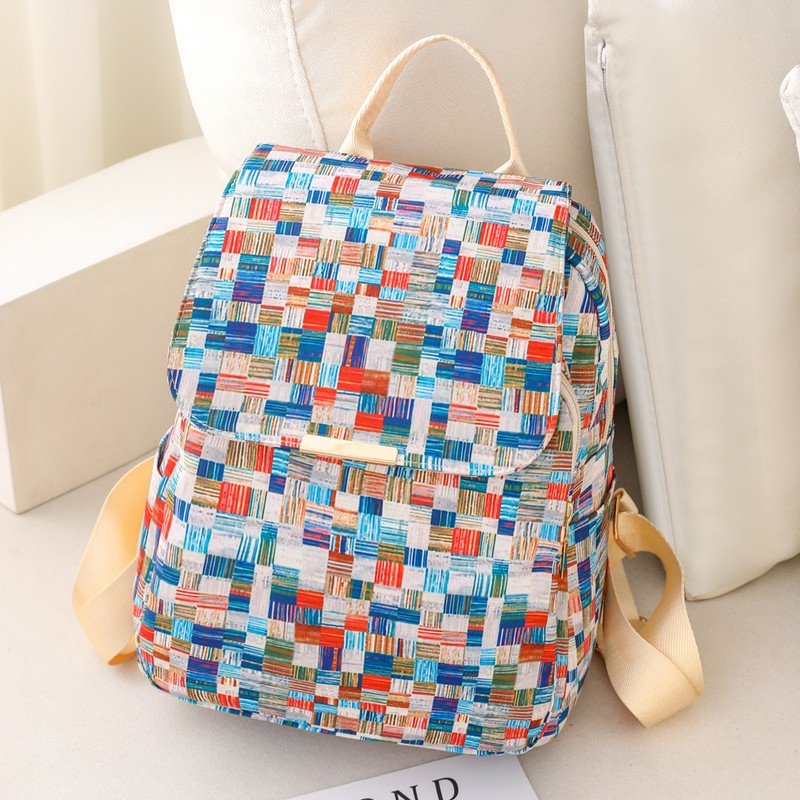 Nylon Flap Zipper Backpack for Work & School