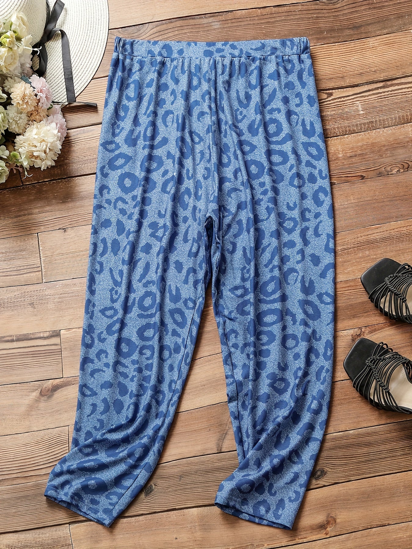  Leopard Print Biker Pants for Women