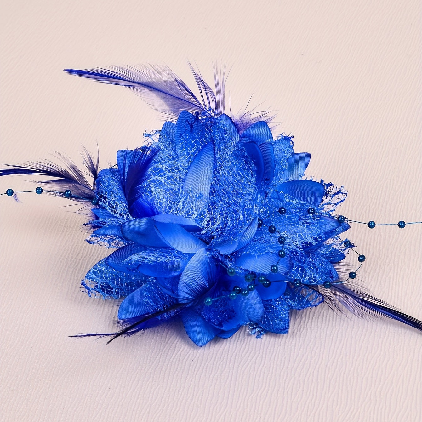 Mesh Flower Head Piece Faux Feather Head Piece Women's Hair Accessories