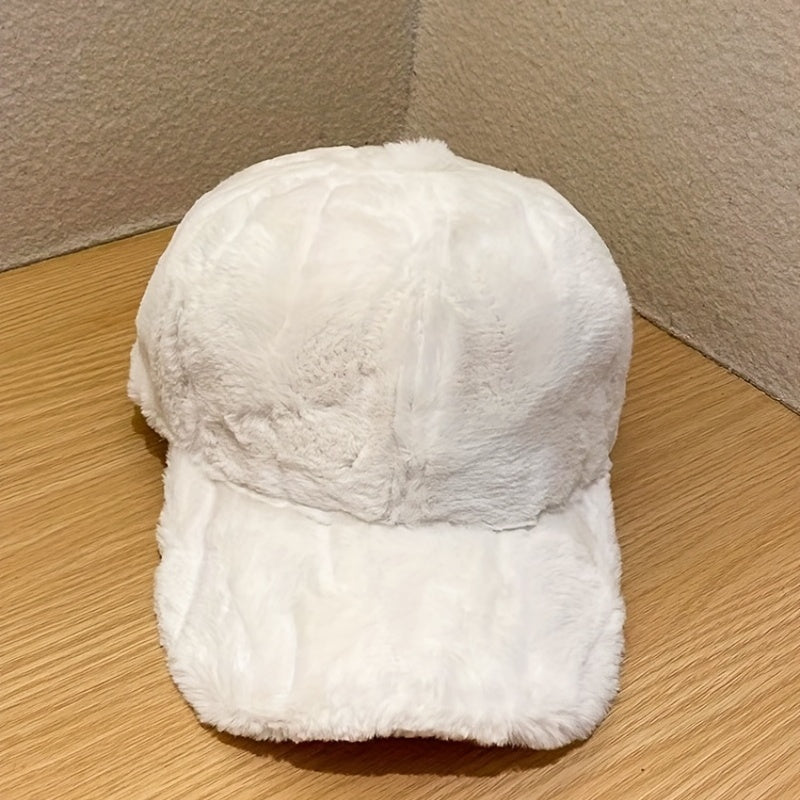 Plush Baseball Cap Warm Sun Hat Coldproof Adjustable Golf Hats