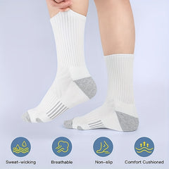 Men's Sports Crew Socks Cotton Cushioning Socks