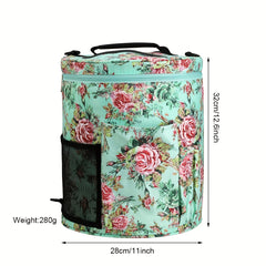 Cylindrical Yarn Storage Bag Large Capacity Portable Tote Bag