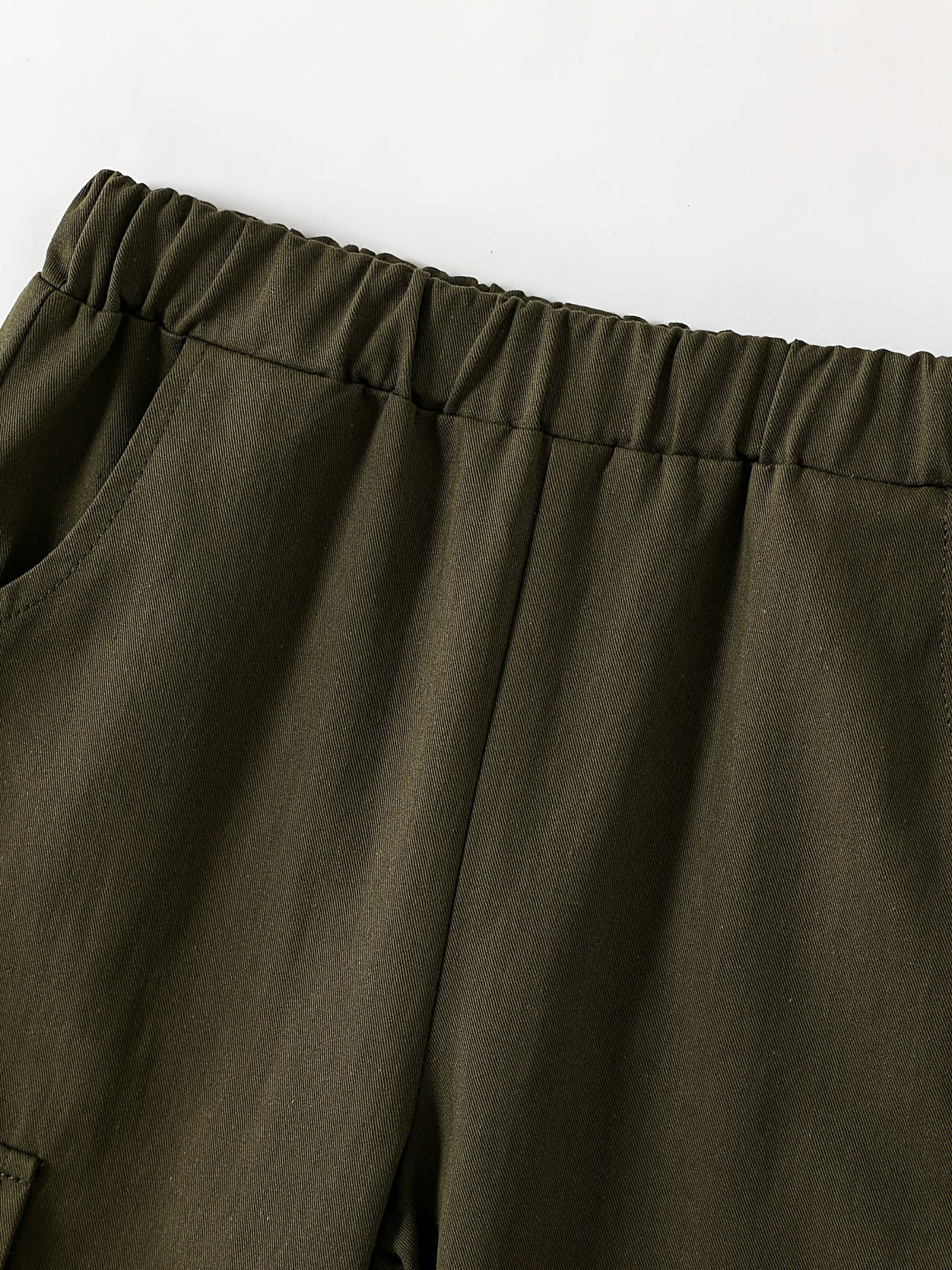 Boys Elastic Waist Cargo Jogger Pants with Pocket