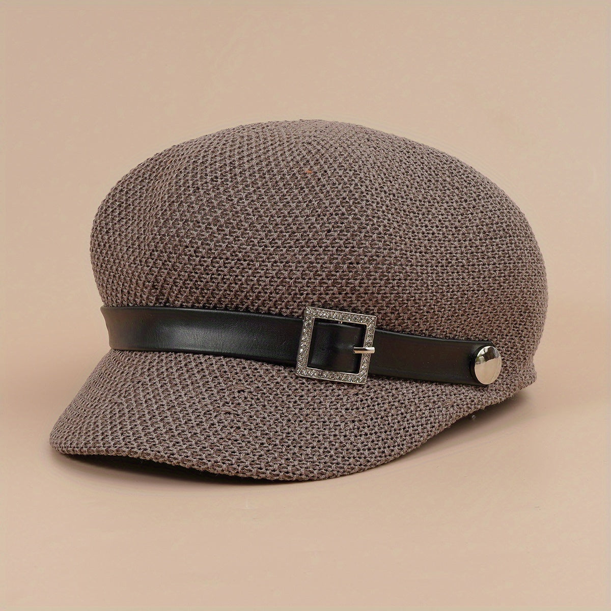 Hollow Out Beret Solid Breathable Newsboy Hat British Style Octagonal Hats