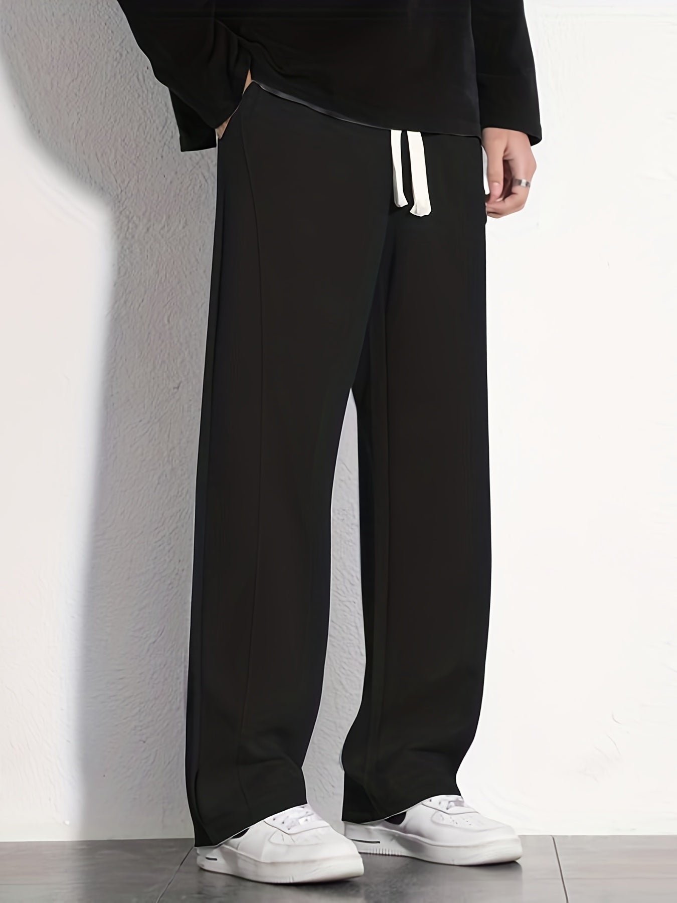 Space Theme Cotton Sweatpants Men's Casual Loose Fit Pants