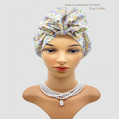 Boho Leopard Print Turban Cap Vintage Beanie