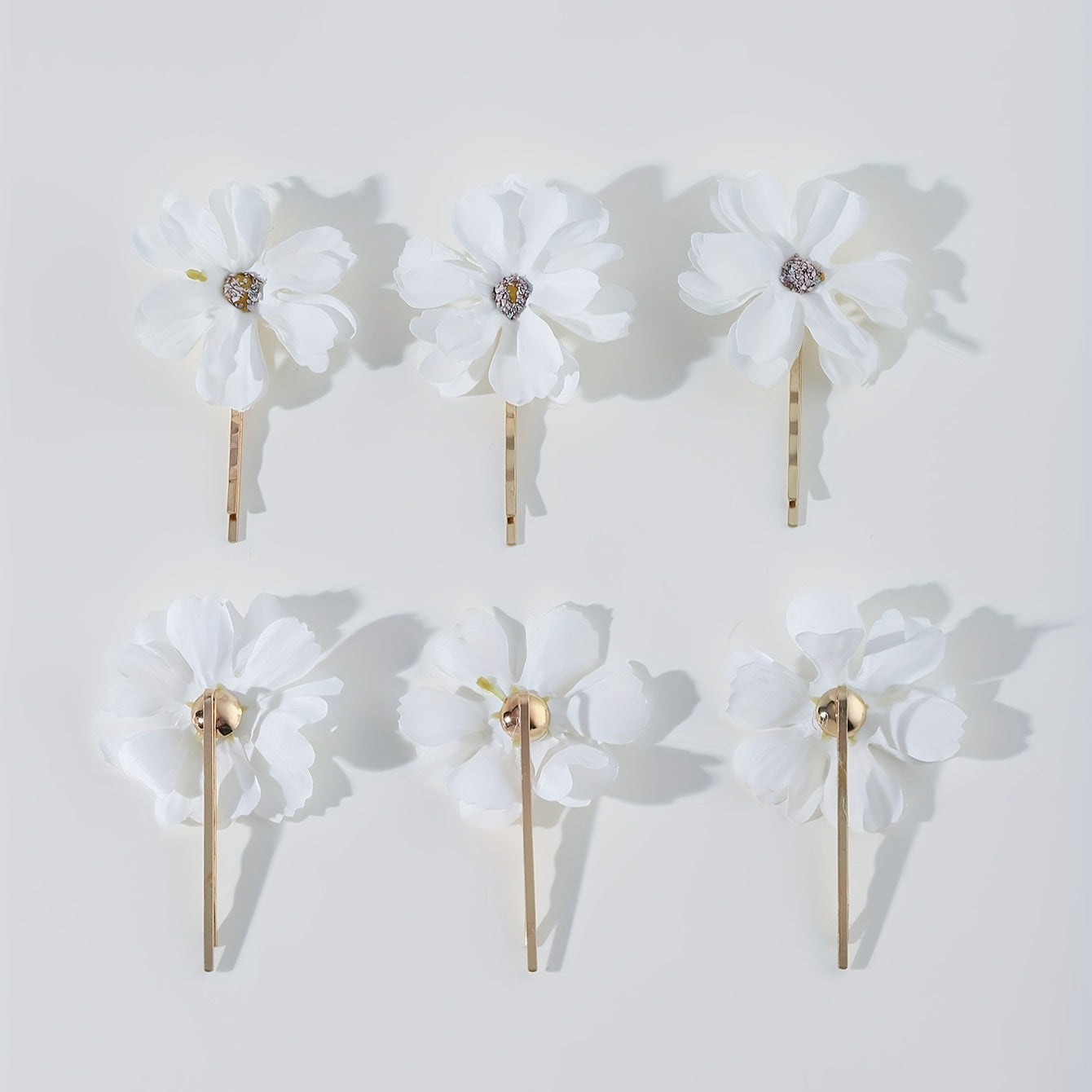 6pcs Bohemia Style Flower Decor Bobby Pin Hair Clip