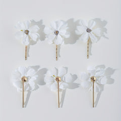 6pcs Bohemia Style Flower Decor Bobby Pin Hair Clip
