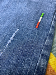 Boys Ripped Jeans Casual Elastic Waist Denim Pants Kids Clothes