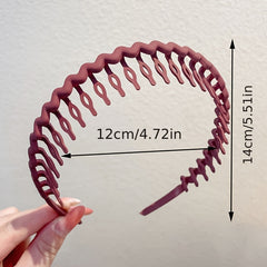 Matte Colorful Hair Band for Women Non-Slip Wavy Headband