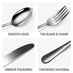 4pcs Stainless Steel Hotel Cutlery Set Dinnerware Set