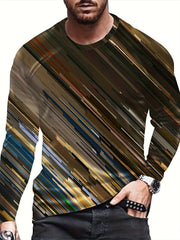 Men's Long Sleeve Novelty T-shirt for Autumn