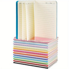 36 Mini Notepads Bulk Set Colorful Covers & Elastic Pen Holder