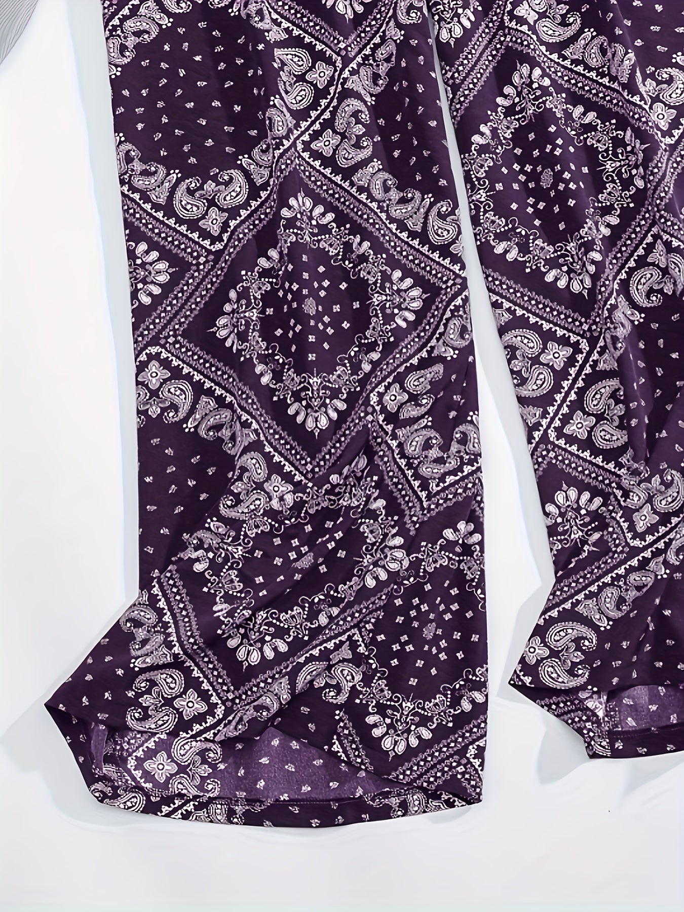  Scarf Print Wide Leg Trousers
