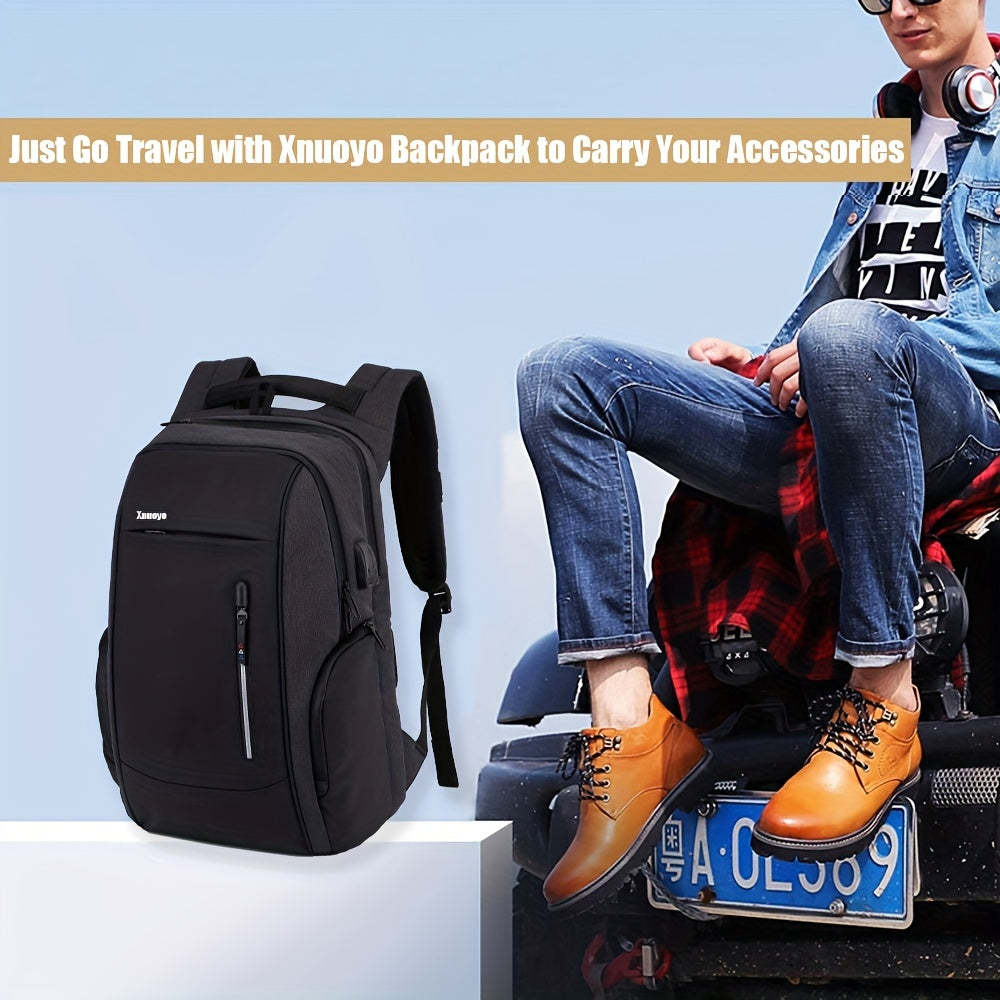 Casual Backpack with USB Charging Port Computer Bag