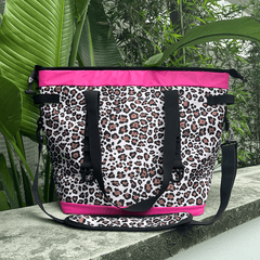 NEWTAG Outdoor Picnic Camping Insulated Bag Leopard Print Cooler Bag