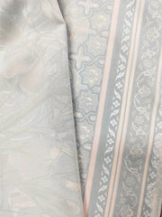  Floral Geometric Print Long Sleeve Shirt Dress