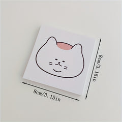 50 Sheets Cat Memo Paper Non-sticky Memo Book & Memo Pad for Notes