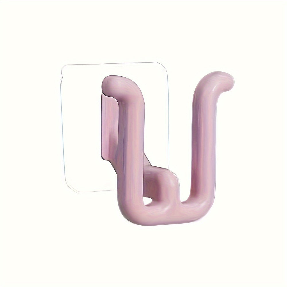 Bathroom Wall-mounted Slipper Drain Rack with Hooks