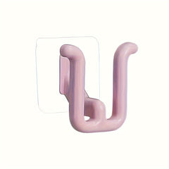 Bathroom Wall-mounted Slipper Drain Rack with Hooks