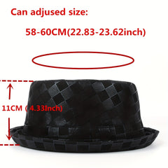 Cotton Blend Wide Brim Fedora Hats for Party Meeting