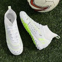 Men's High Top TF Cleats Lightweight Sport Shoes for Soccer Running