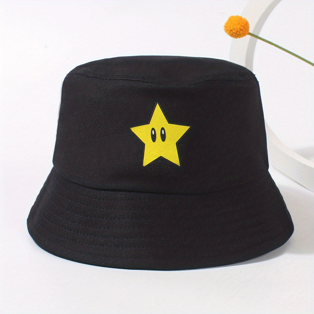 Cartoon Print Bucket Hat Sunscreen Beach Hats For Women & Men