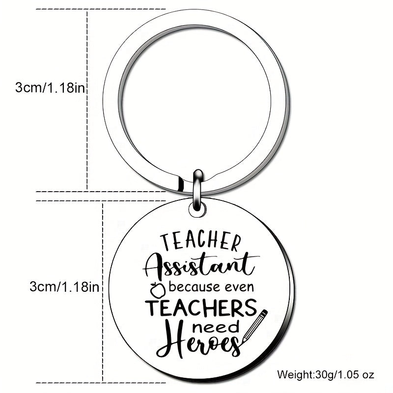 Teacher Assistant Keychain Even Teachers Need Heroes Teaching Assistant Apprecia