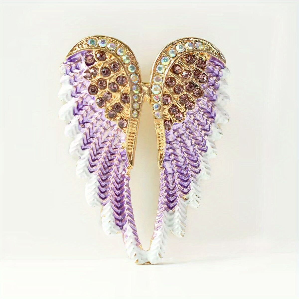 Angel Wings Brooch Feather Corsage Rhinestone Jewelry Clothing Accessories Pin