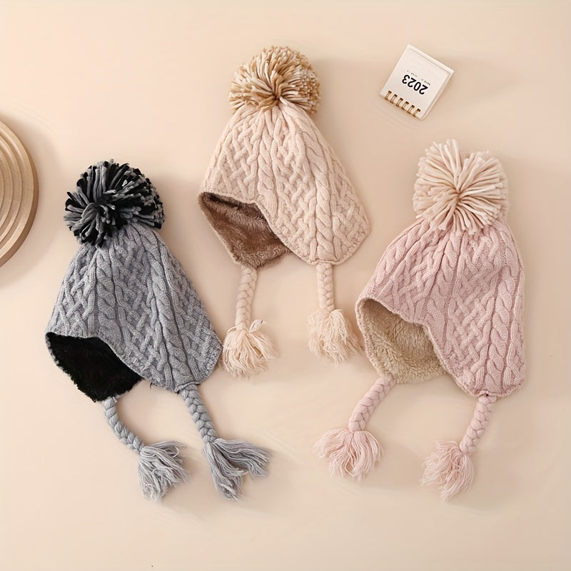 Winter Windproof Baby Beanie Hat for 6-24 Months
