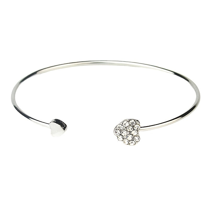 Love Heart Bangle Bracelet Hand Jewelry For Women