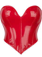 Red Strapless Corset Deep V Lace Up Body Shaper Women's Lingerie
