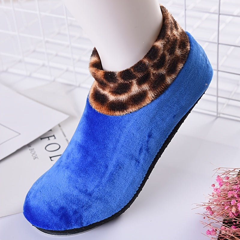 Leopard Thermal Non Slip Socks for Women - Slipper Socks for Yoga Dance