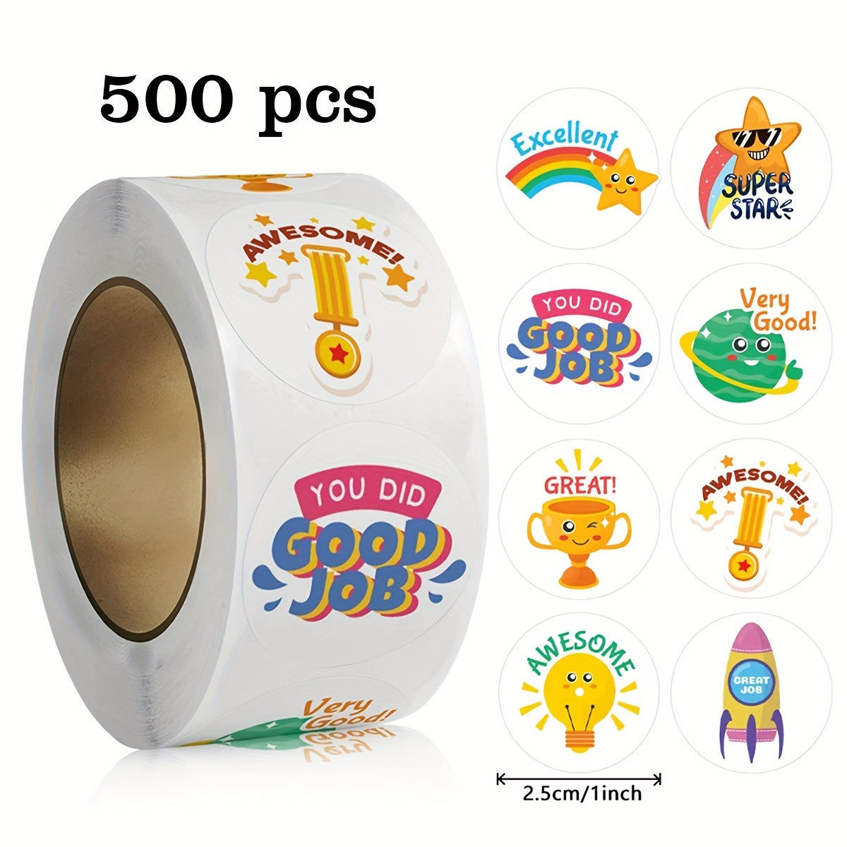 500pcs Encouragement Motivational Stickers for Rewards DIY Decoration