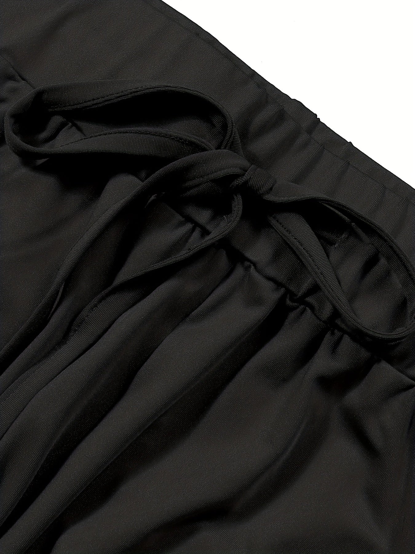  Casual Pants Women's Plus Solid Elastic Drawstring High Rise Trousers