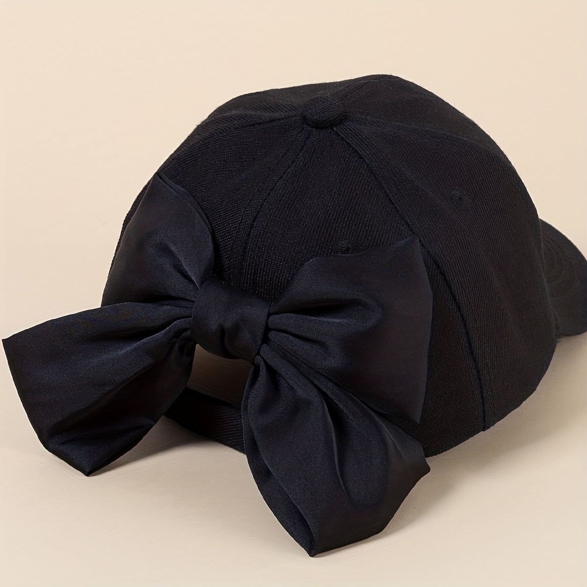 Big Ribbon Bowknot Baseball Cap Solid Y2K Dad Hats Adjustable