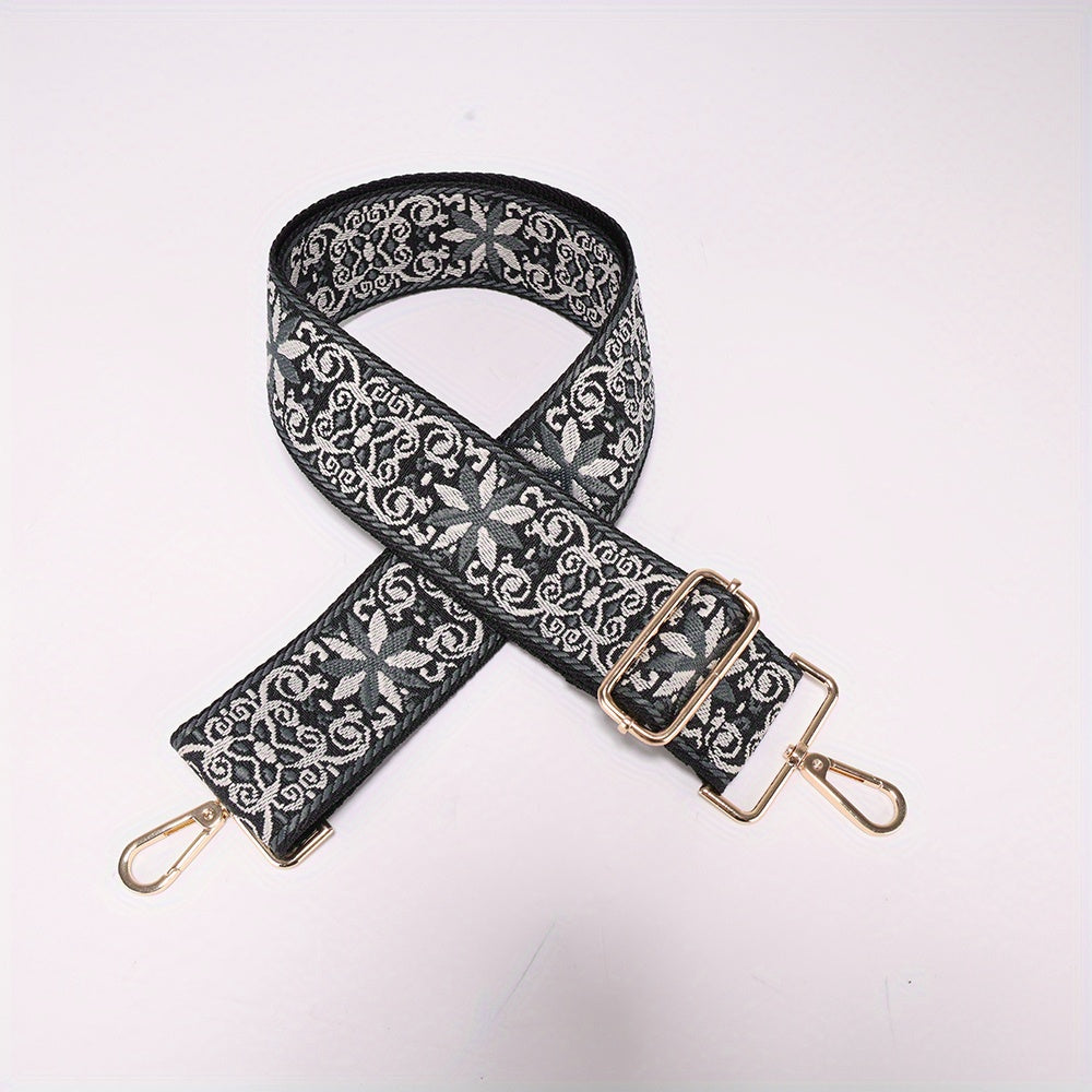 Vintage Pattern Wide Bag Strap All Match Strap For Shoulder Bag