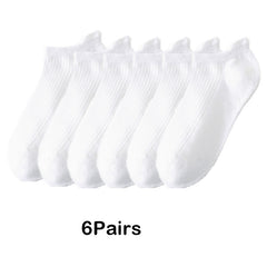 6 Pairs Womens No Show Socks Breathable & Soft Ankle Stockings & Hosiery