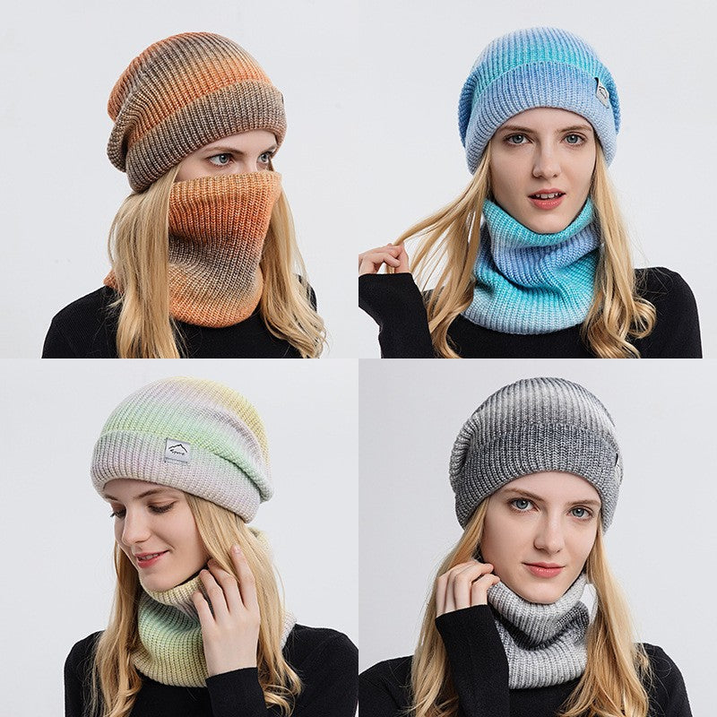 Winter Women Beanies Snood Set Girls Hats Soft Warm Hat Christmas For Her