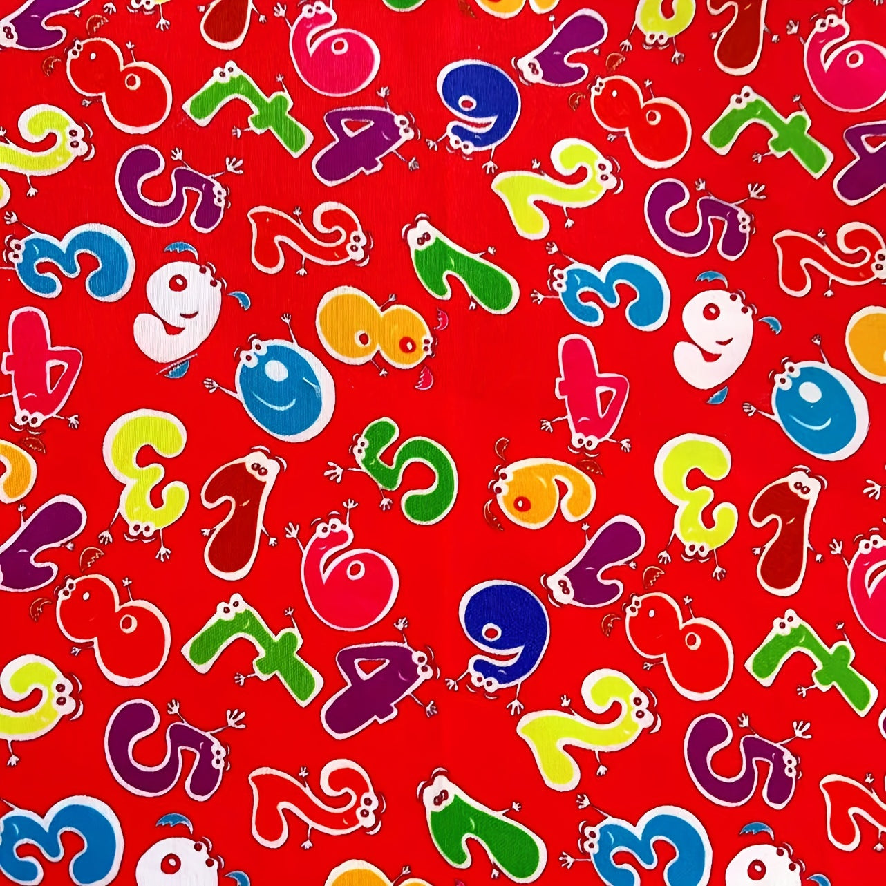 8pcs Arabic Number Series Fabric Pack for DIY Sewing Crafts