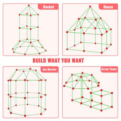 Fort Building Kit 180pcs Den Making Kit Construction DIY Forts Indoor Outdoor