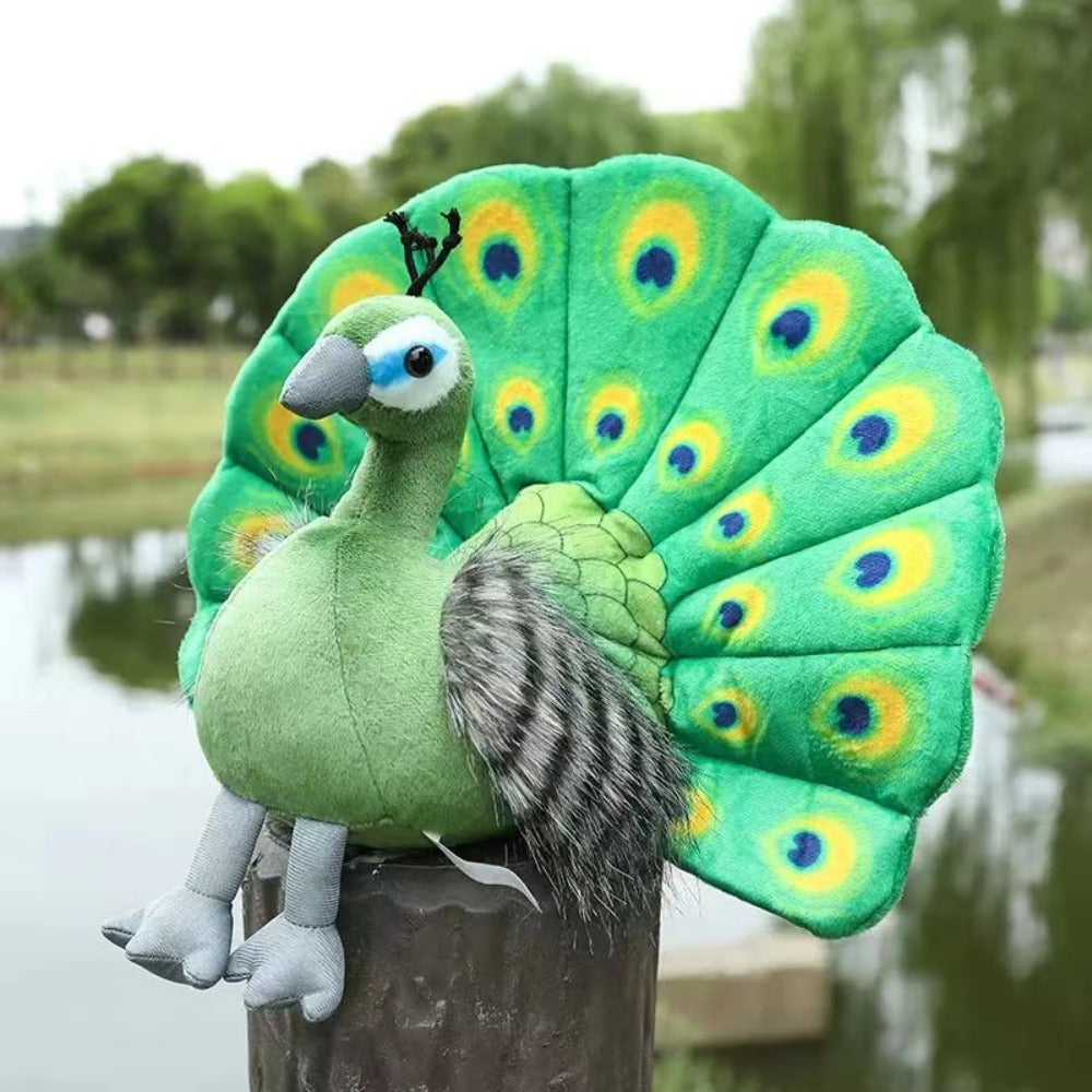 Green PeaRooster Plush Doll for Home Decor
