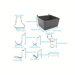 84pcs Pegboard Accessory Storage Kit for Small and Medium Tools