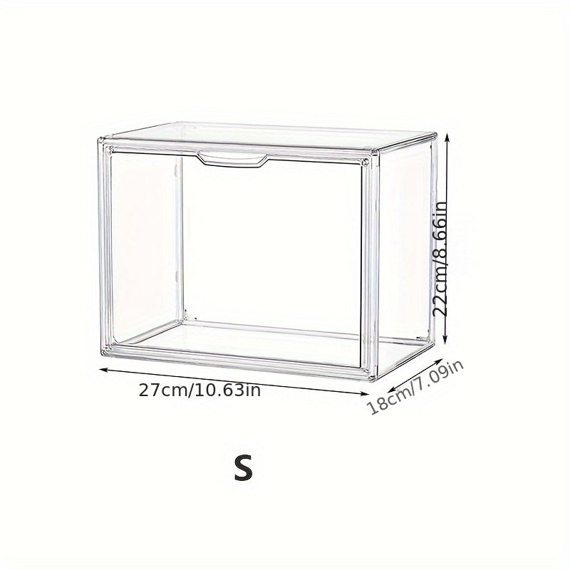Transparent Books Storage Box Large Desk Organizer Cube Box Office Decor