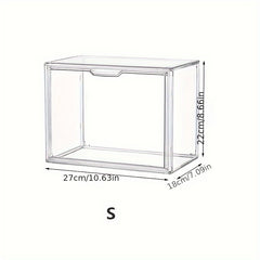 Transparent Books Storage Box Large Desk Organizer Cube Box Office Decor