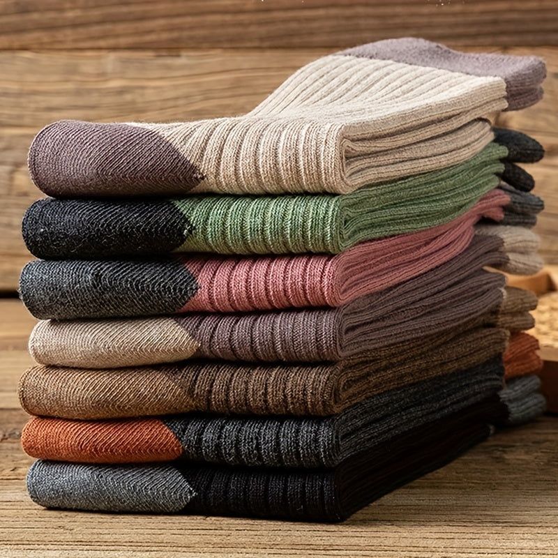 Colorblock Crew Socks Soft Mid Tube Women's Stockings